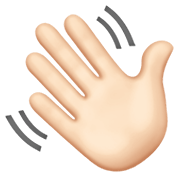 Emoji mano saludando